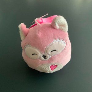 new with tags - 3.5 inch squish clip flora the fox valentines day heart